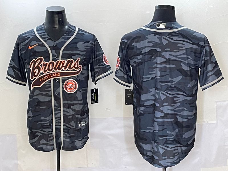 Men 2025 Cleveland Browns Blank Camo Joint Name Nike Limited NFL Jersey style 3->cleveland browns->NFL Jersey